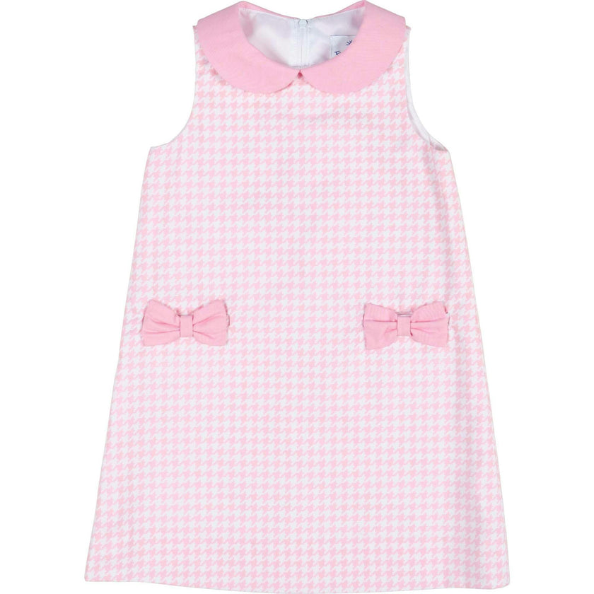 Houndstooth Dress with Bow Pockets