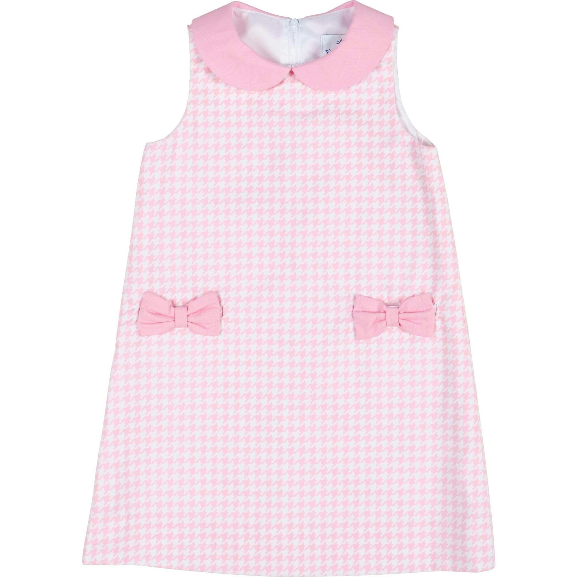 Houndstooth Dress with Bow Pockets