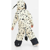 Puppydo Adjustable Hood Waterproof Zipper Snowsuit, Beige