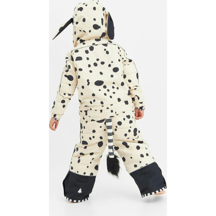 Puppydo Adjustable Hood Waterproof Zipper Snowsuit, Beige