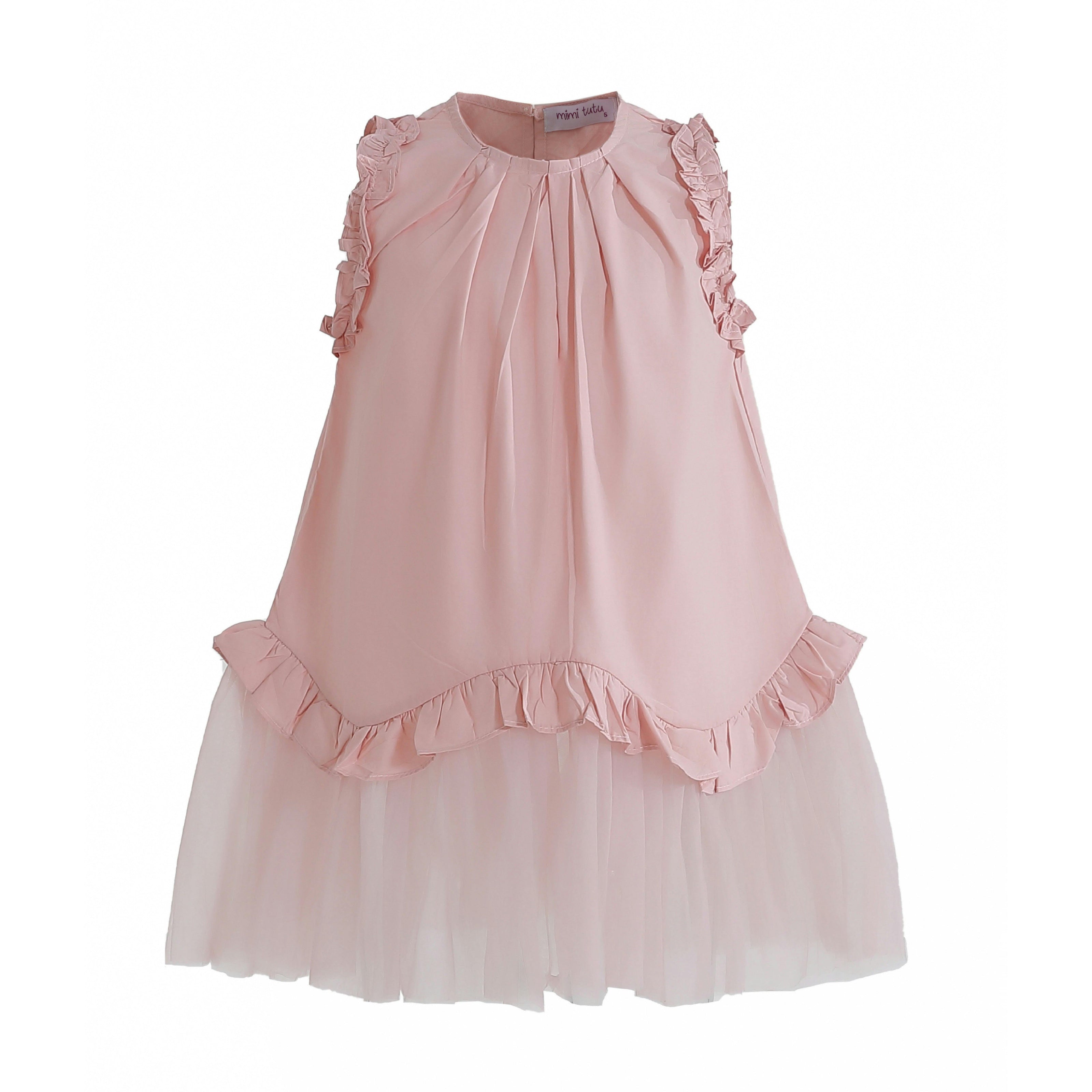 Pink Lumielle Ruffle Dress