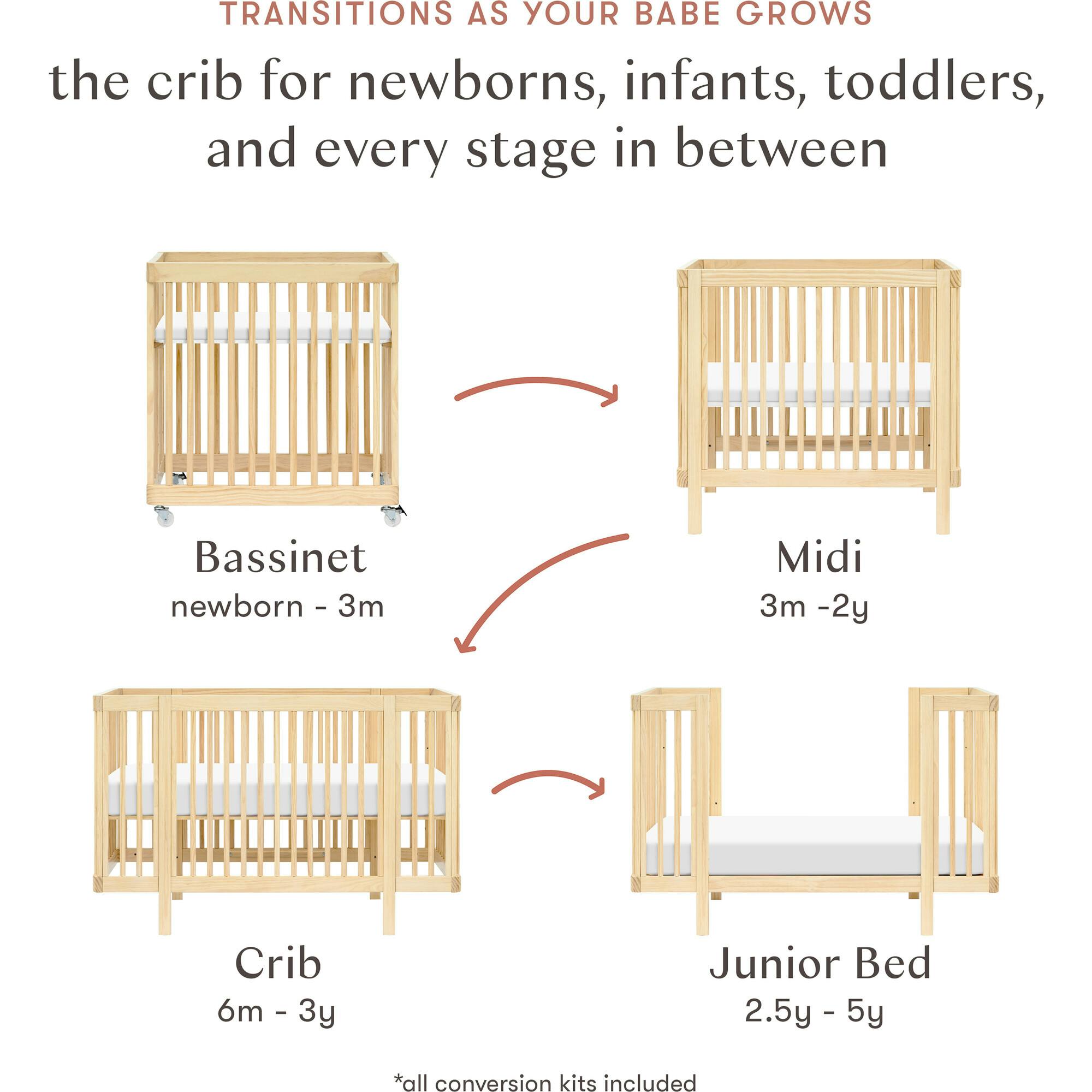 Pogo 8-In-1 Convertible Crib With All-Stages Conversion Kits