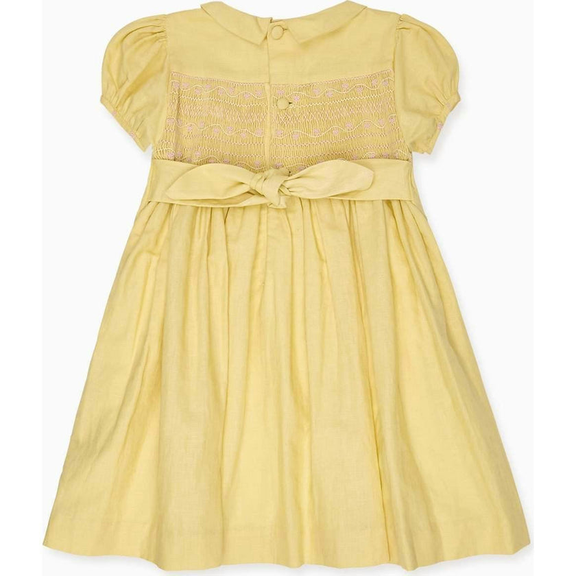 Nicky Hilton x La Coqueta Lemon Dolly Girl Hand-Smocked Dress