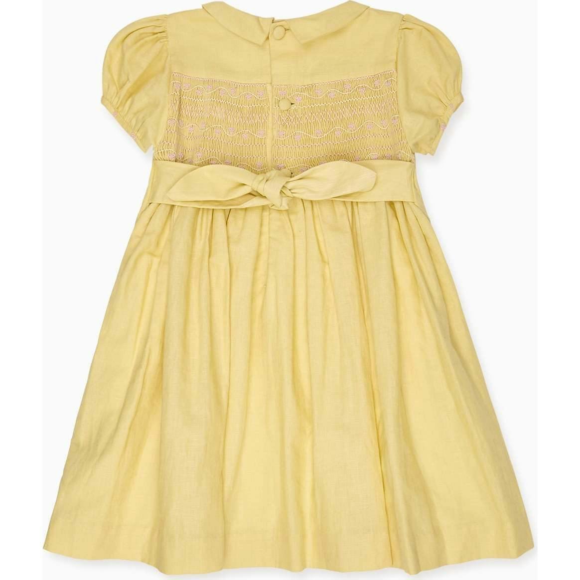 Nicky Hilton x La Coqueta Lemon Dolly Girl Hand-Smocked Dress