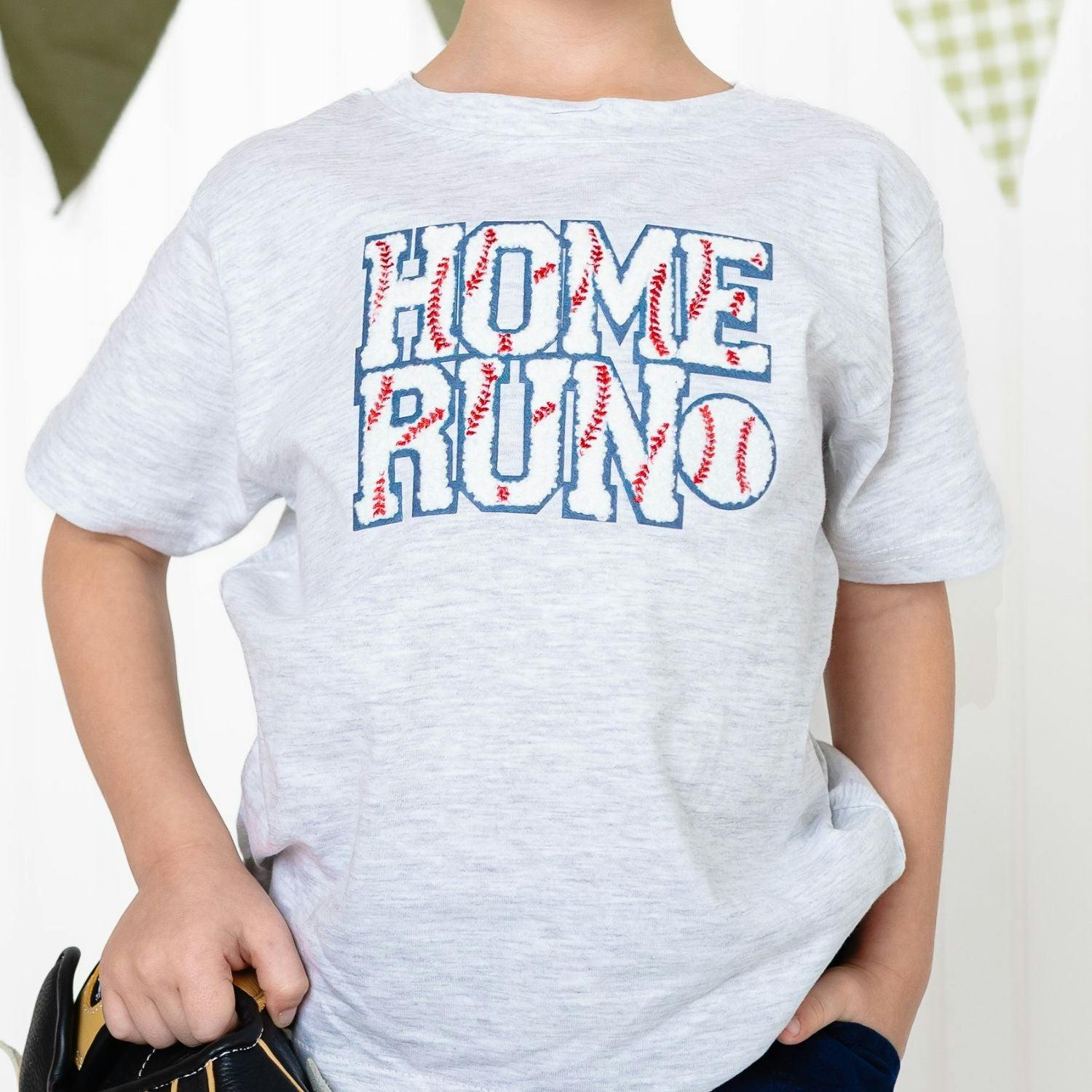 Home Run Patch Short Sleeve T-Shirt - Ash