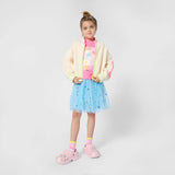 Beige Neon Trim Cardigan