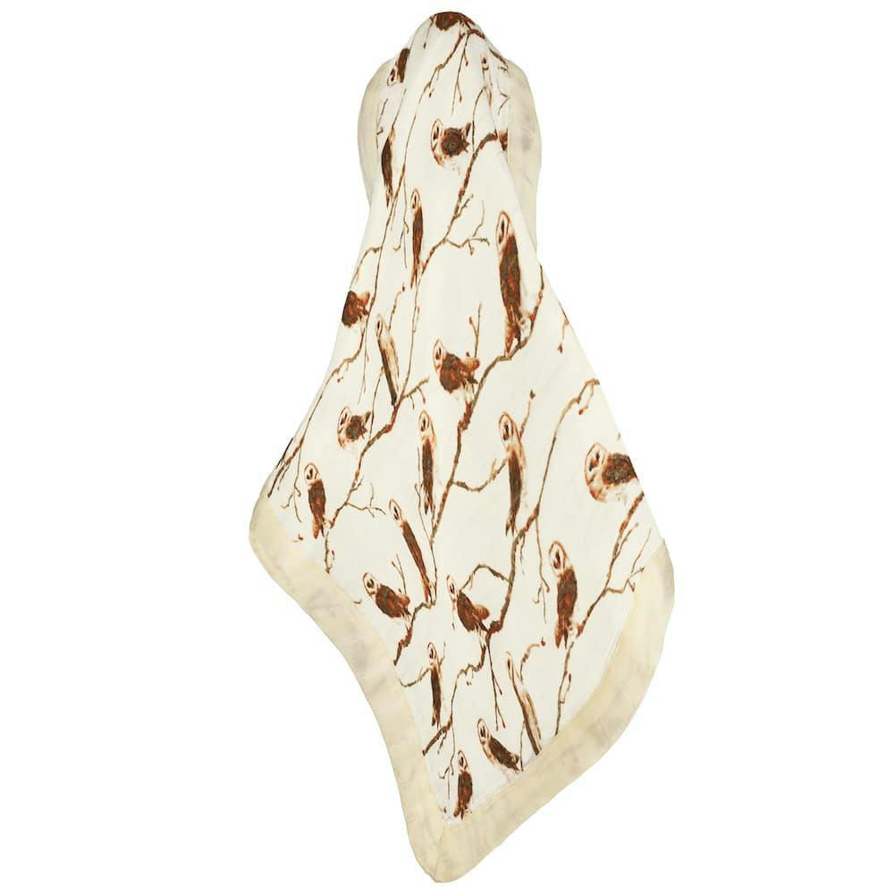 Owl Mini Lovey Two-Layer Muslin Security Blanket