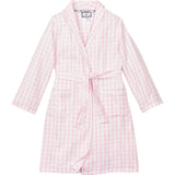 Kid's Twill Robe in Pink Gingham