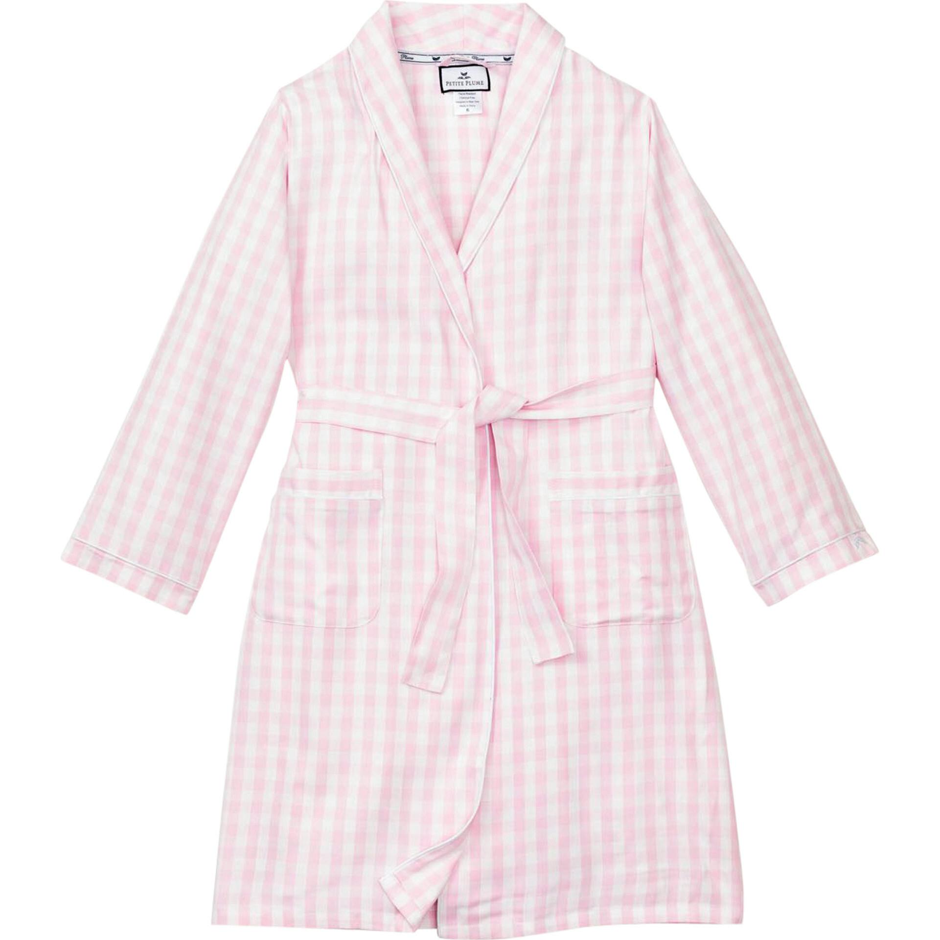 Kid's Twill Robe in Pink Gingham