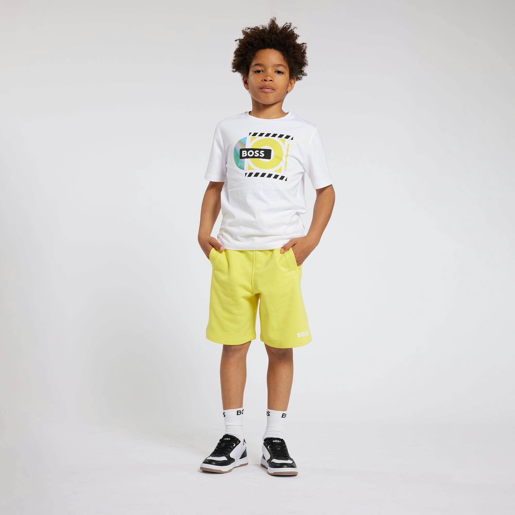 Yellow Logo Sweatshorts