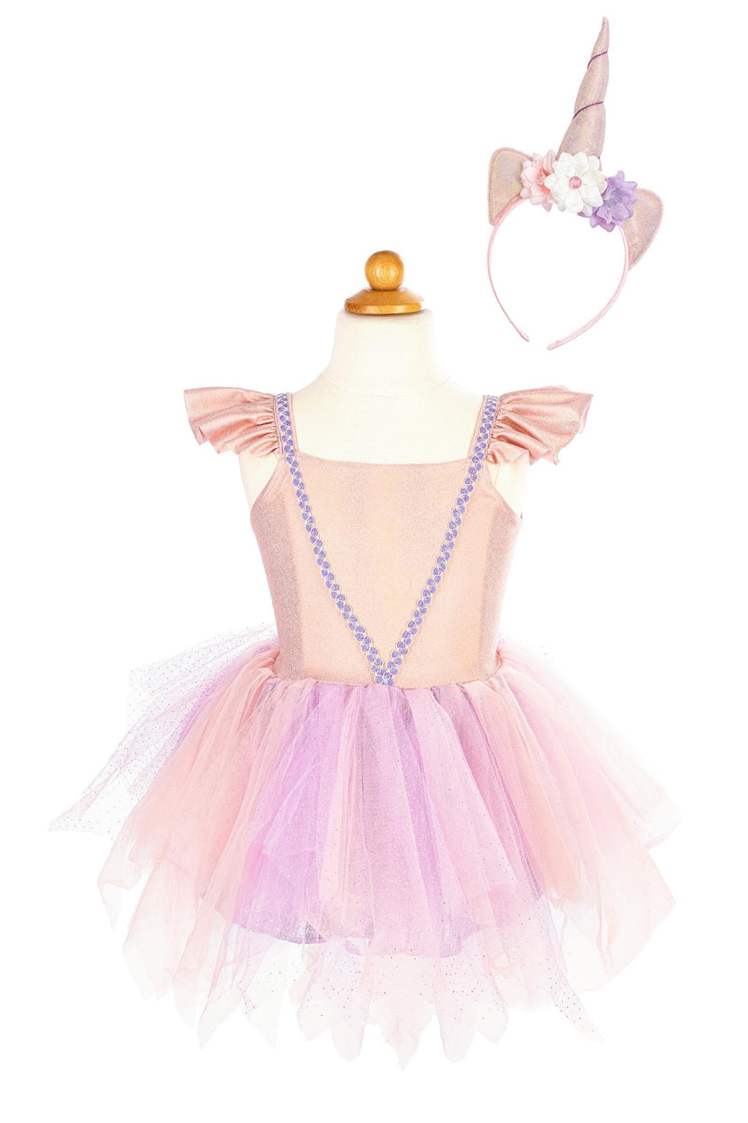 Pink Shimmer Unicorn Dress & Headband