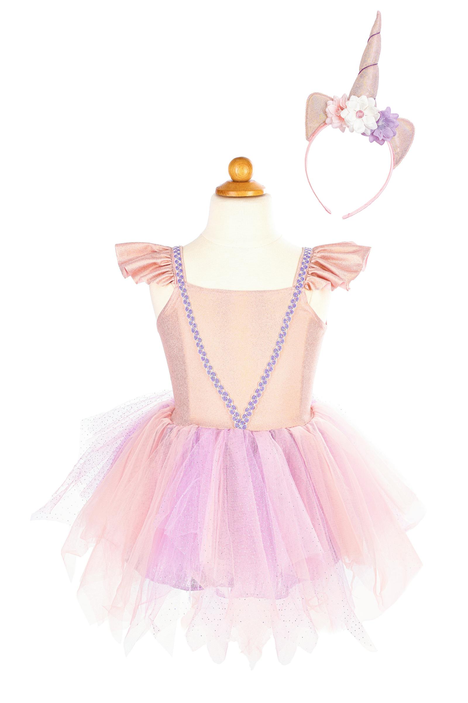 Pink Shimmer Unicorn Dress & Headband