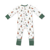 Winter Sports Dogs Green - Convertible Romper