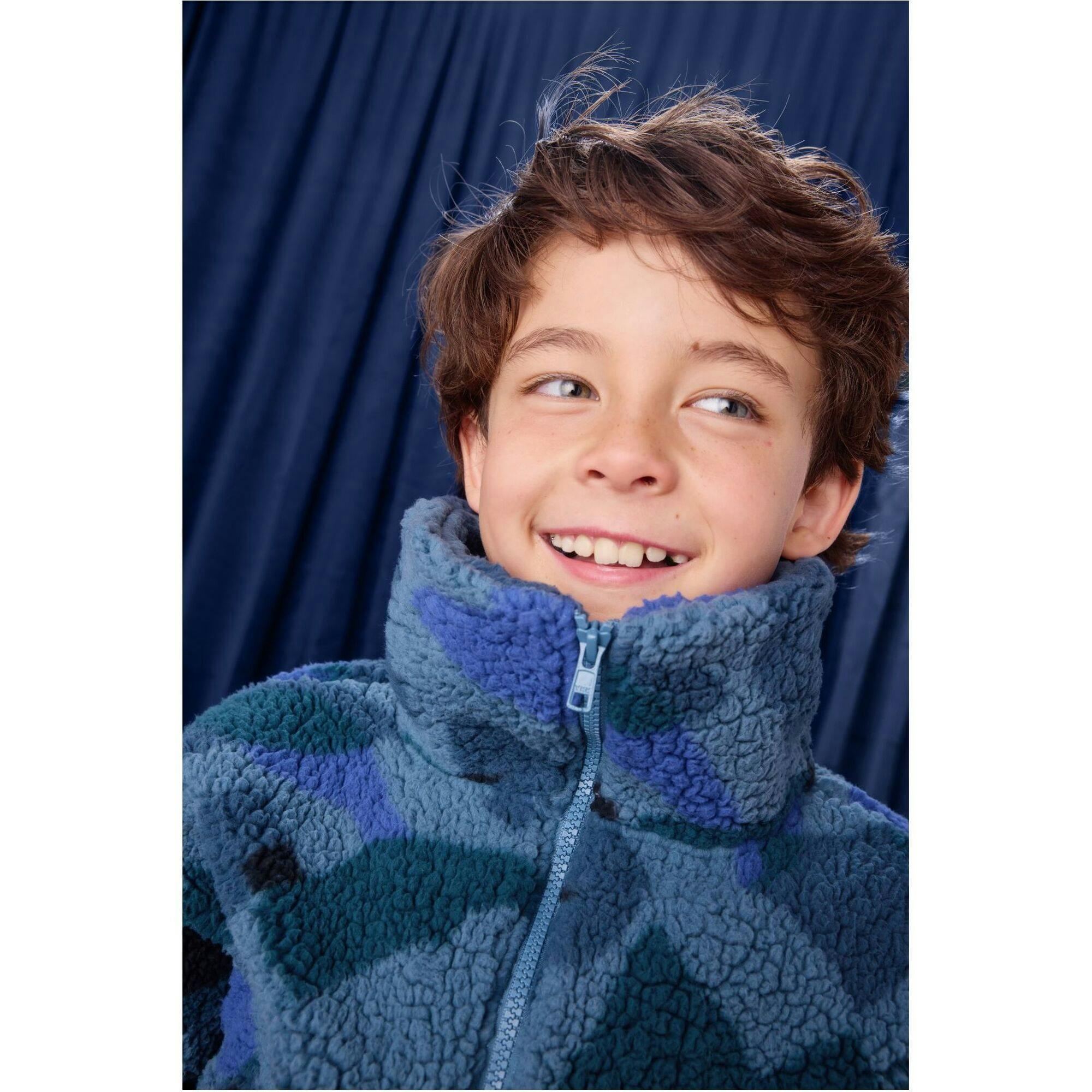 Teddy Fleece Pullover, Blue