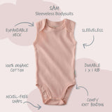 SAM 5-Pack Sleeveless Bodysuits