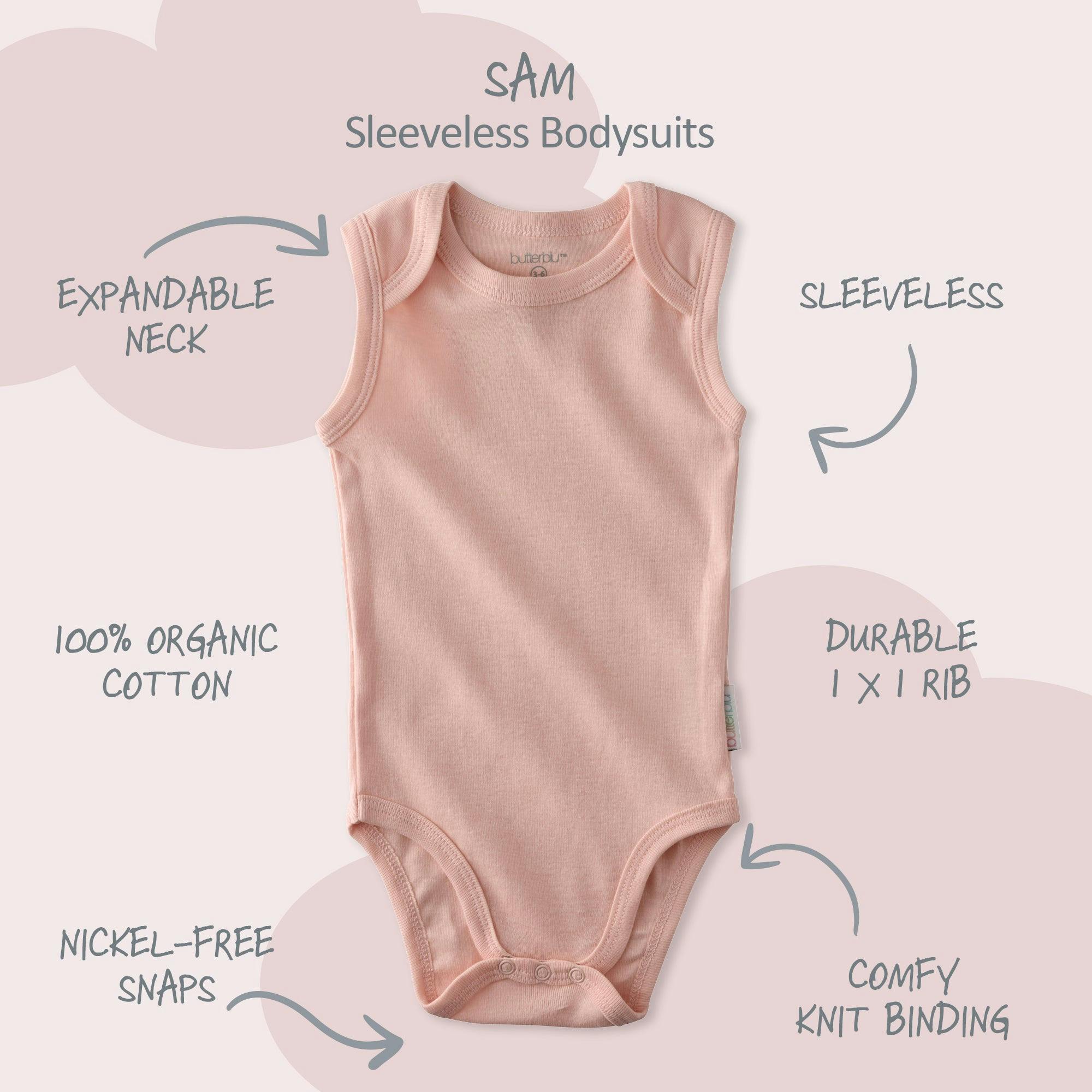 SAM 5-Pack Sleeveless Bodysuits
