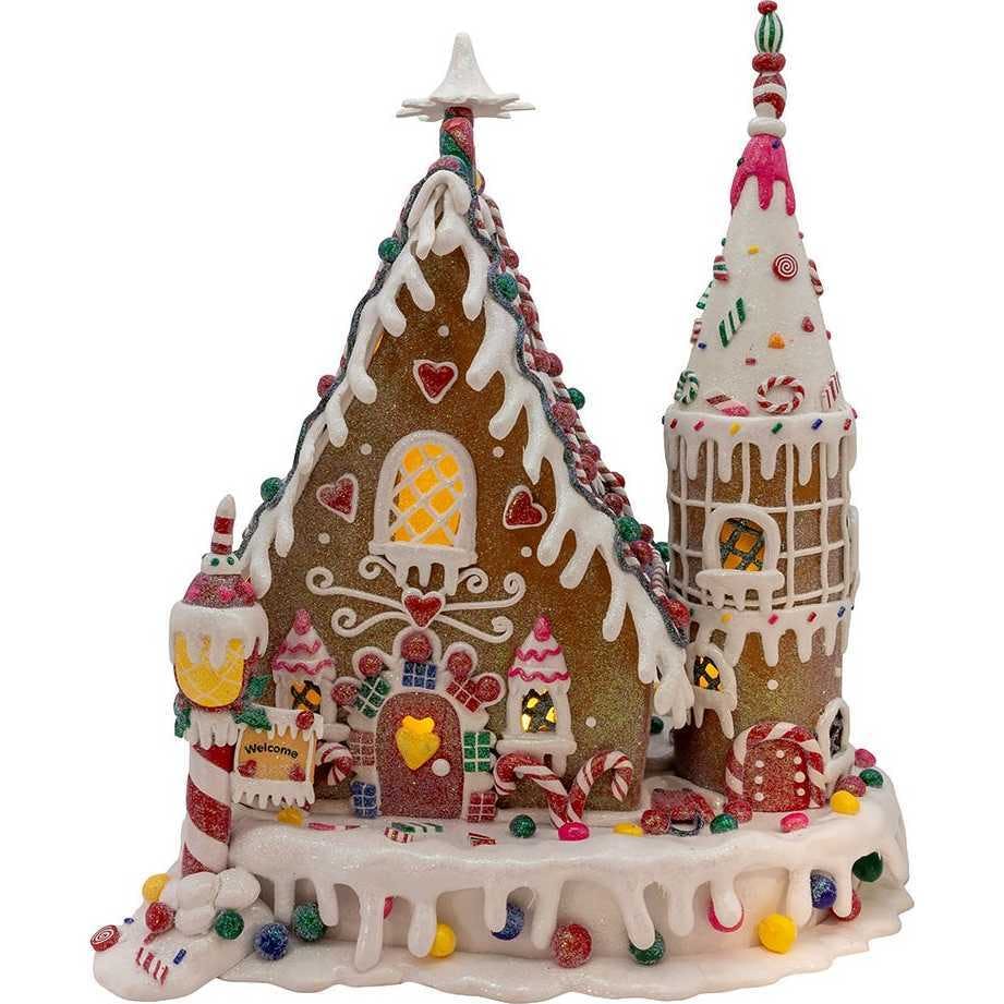 13-Inch Claydough Gingerbread Inn with C7 Bulb