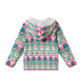 Tween (7-16) Girls Plush Hoodie | Holiday Fair Isle