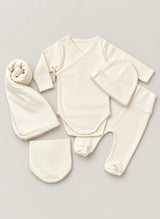 Welcome Baby Organic Pointelle Cotton 5 Piece Set