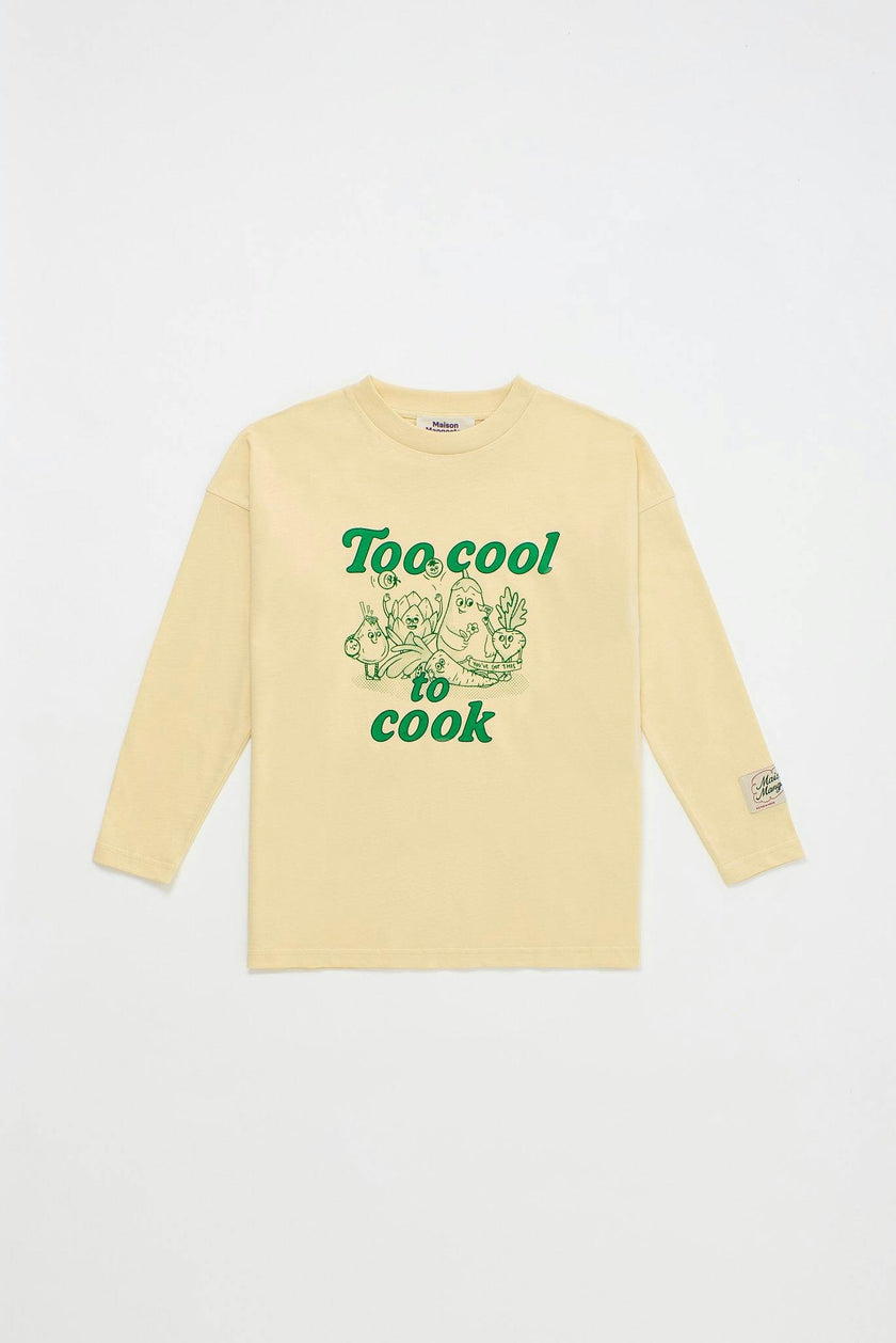 TOO COOL TO COOK T-SHIRT LONG SLEEVE BEIGE