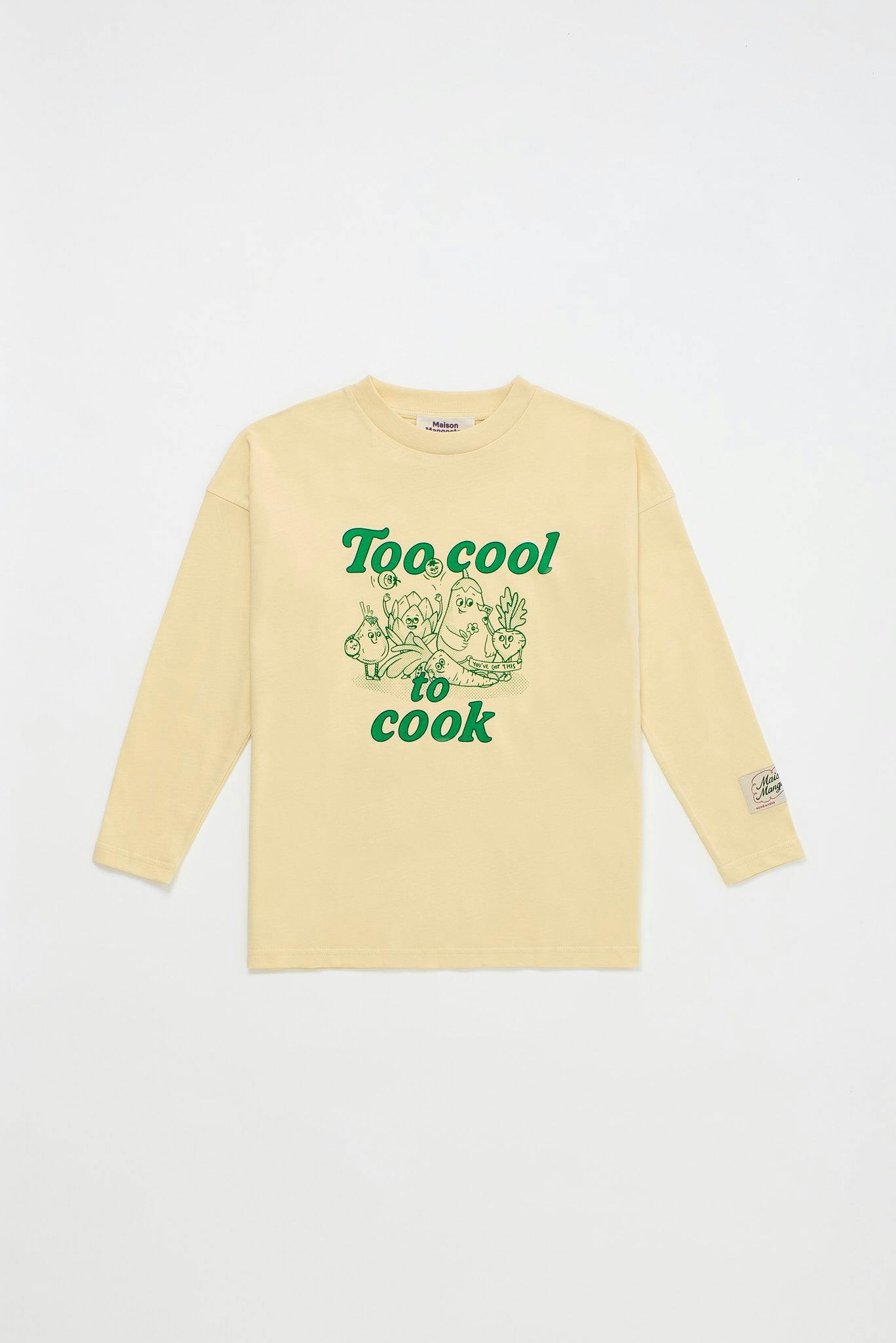 TOO COOL TO COOK T-SHIRT LONG SLEEVE BEIGE