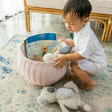 Handcrafted - Apple Storage Basket Pink (Medium) - Rattan Wicker