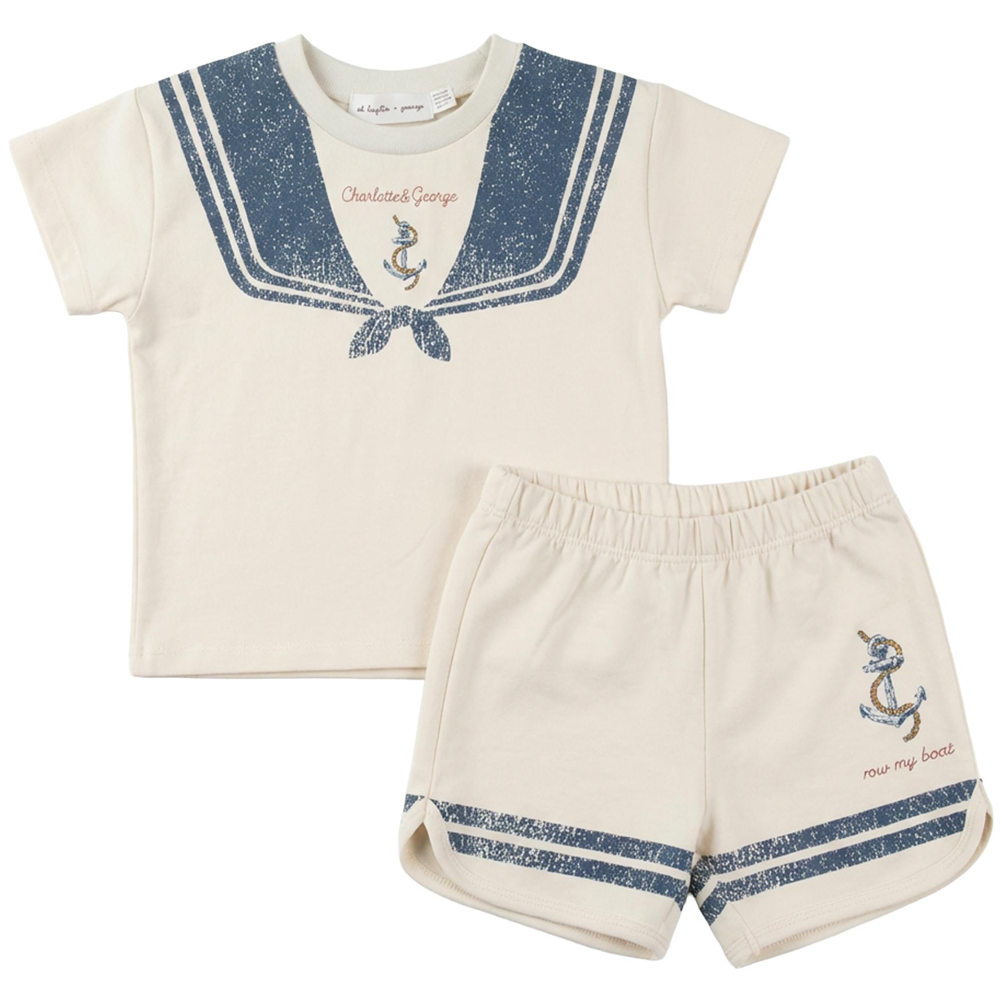 Sailor Collar Printed Set