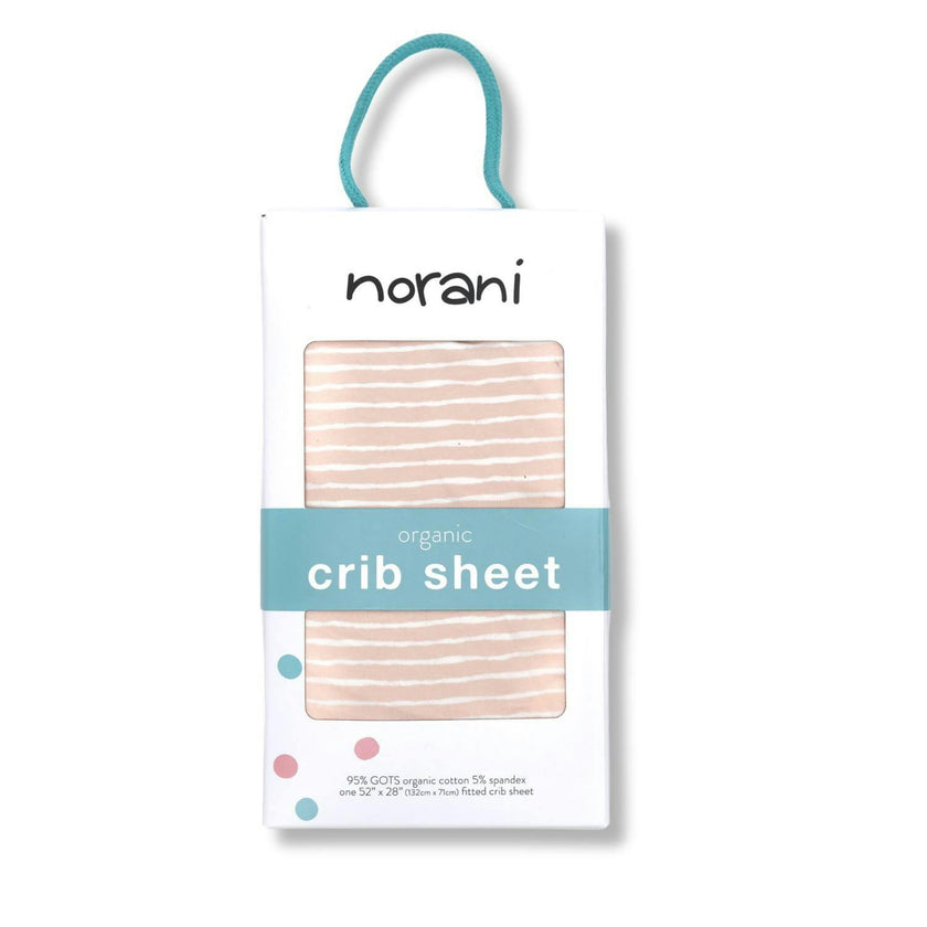 Organic Crib Sheet - Pink Stripes