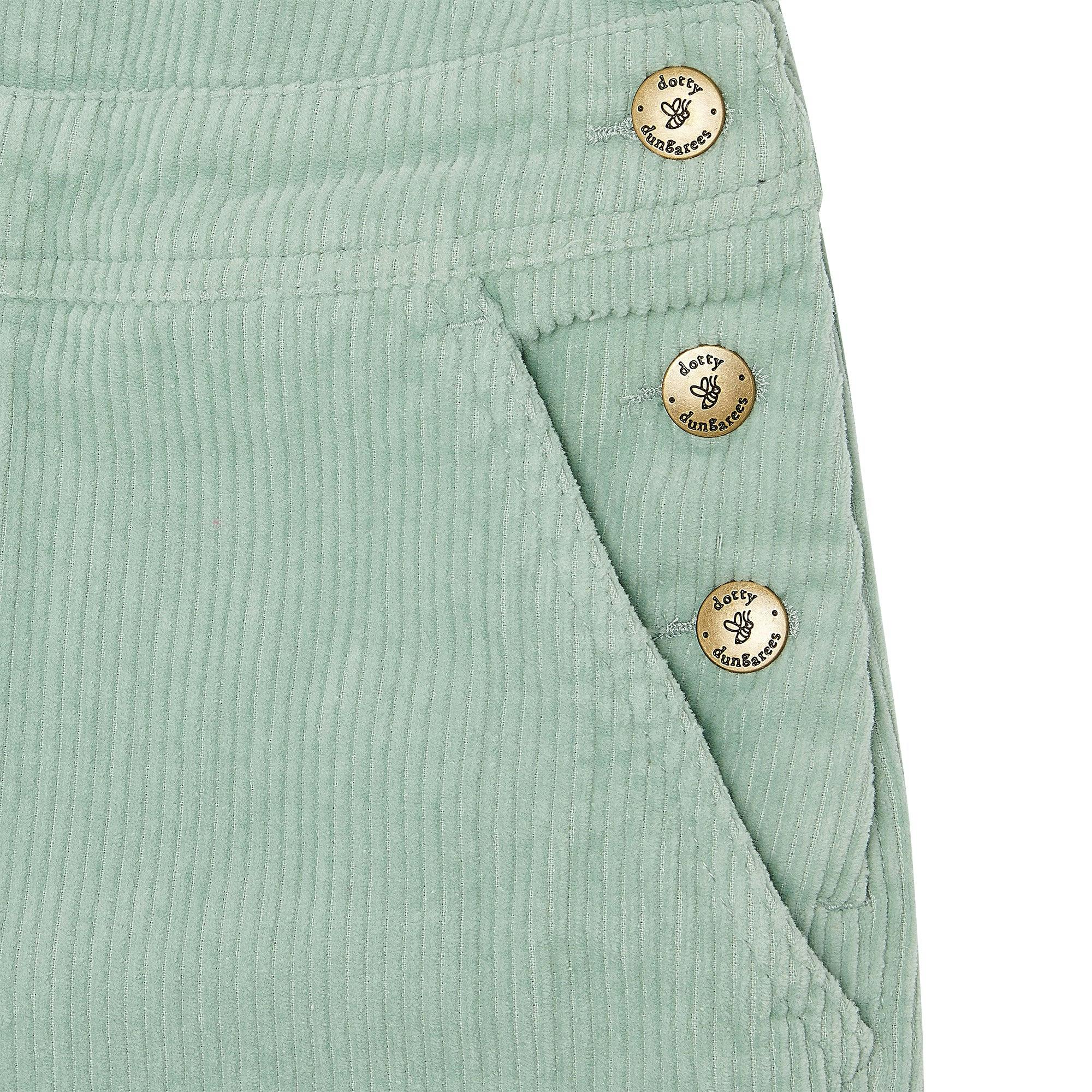 Adult Mint Chunky Cord Overalls