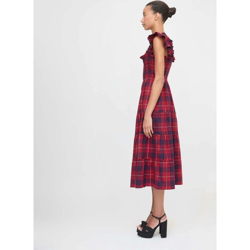 The Ellie Nap Dress - Cherry Tartan