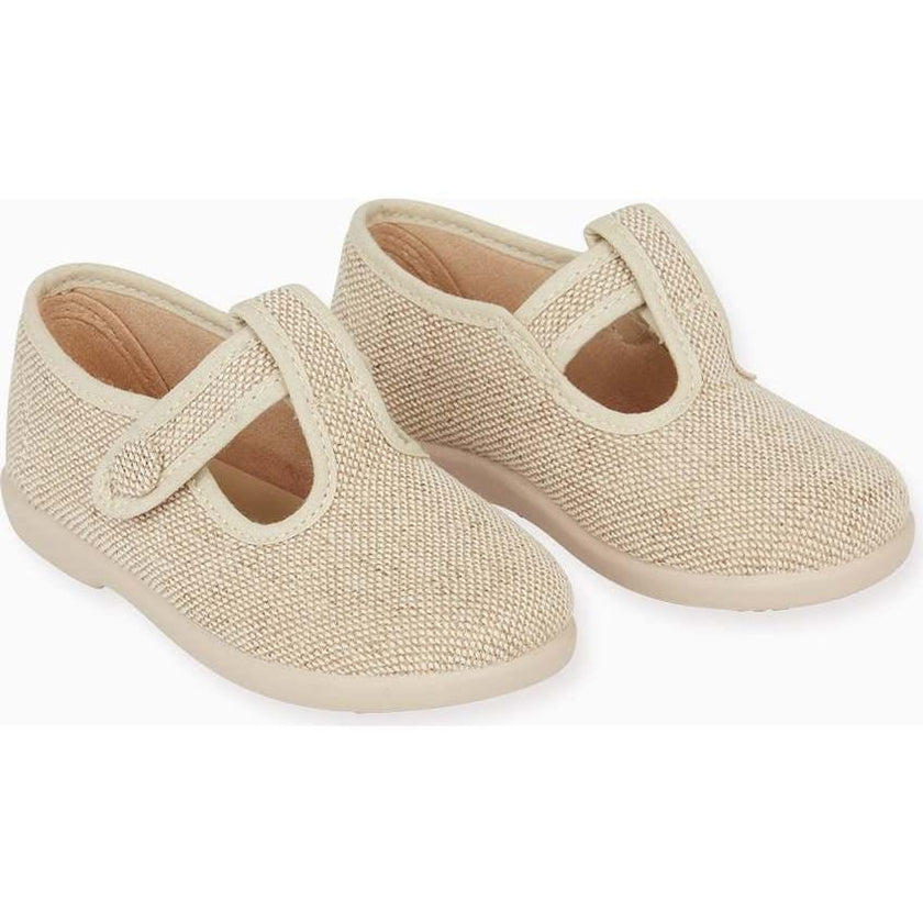 Pedro Canvas Baby T-Bar Espadrille