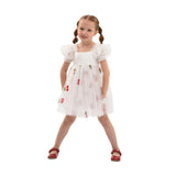 White Elysande Cherry Tulle Dress