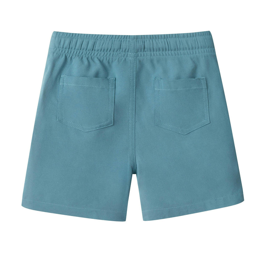 Boys Textured Linen Blend Shorts | Teal