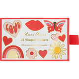 Groovy Love Shaped Stickers