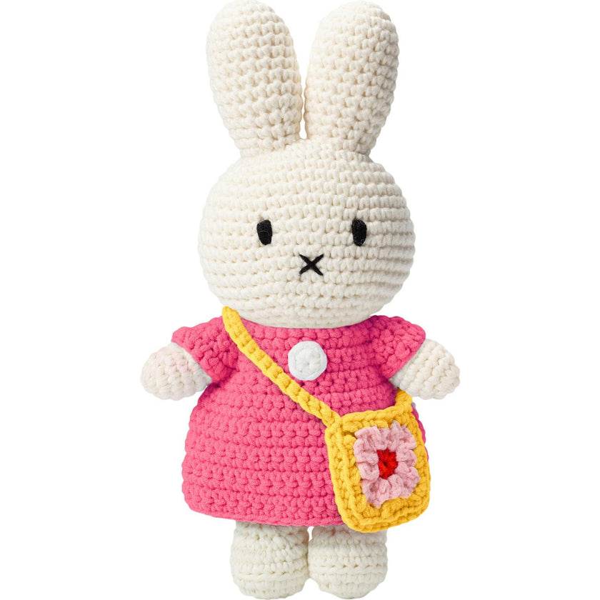 Miffy Flower Bag Crochet Doll Handmade Floral Outfit