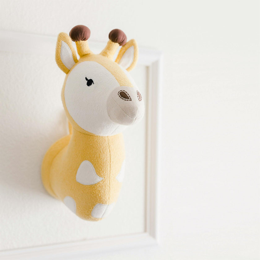 Kendi Giraffe Plush Head Wall Decor