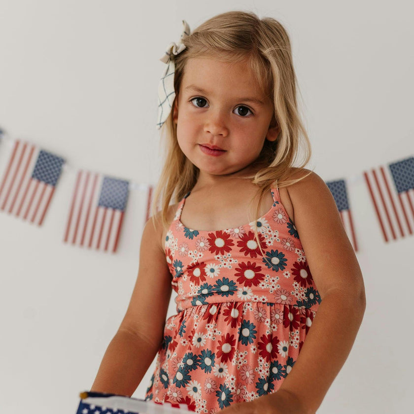 Girl's Tie-Back Romper