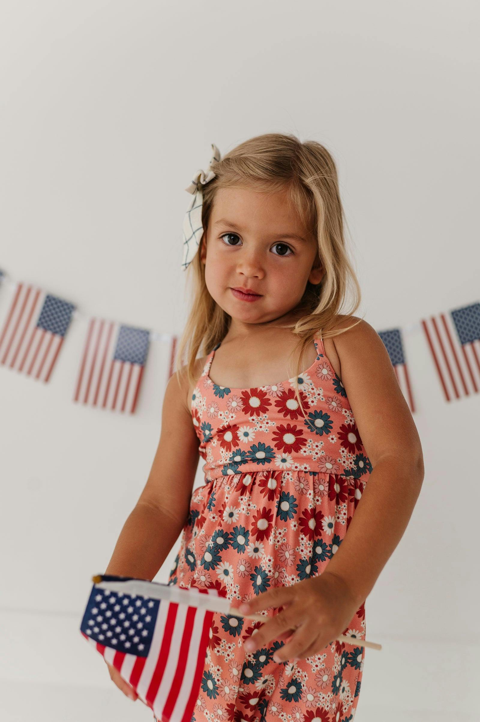 Girl's Tie-Back Romper