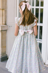 Alizee Cherry Ruffled Sleeve Empire Dress