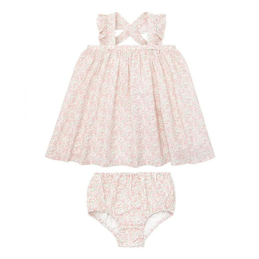 Baby Antique Floral Flutter Tank Bloomer Set