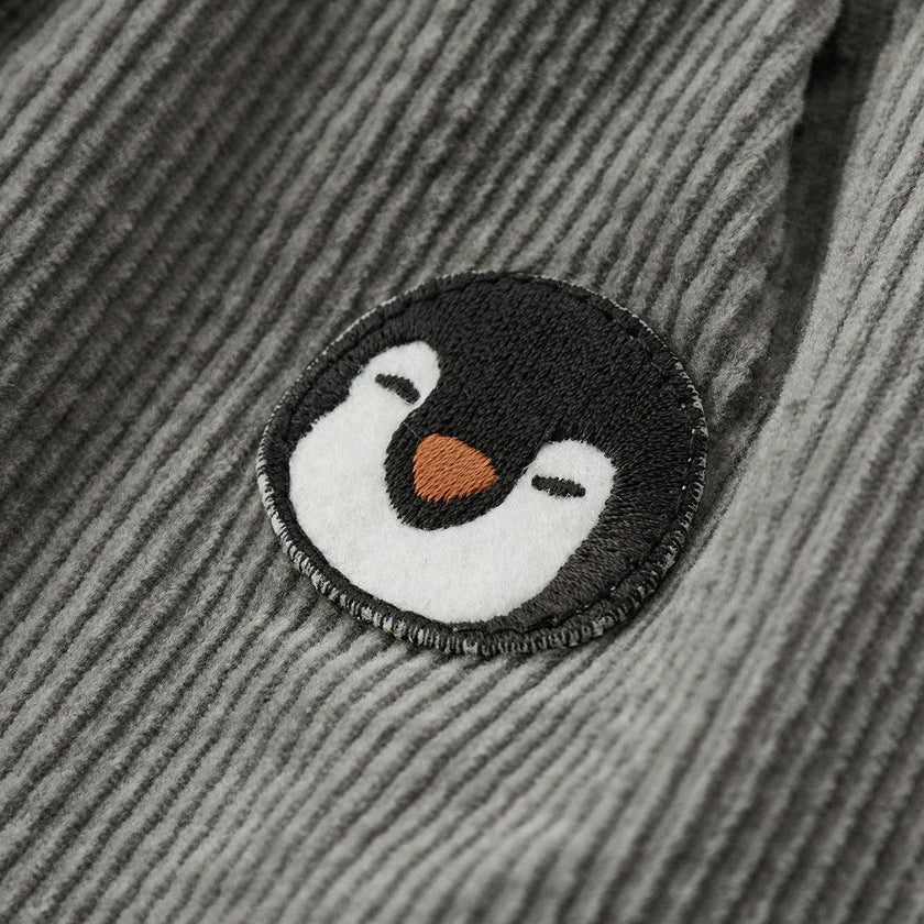 Grey Corduroy Pocket Pants