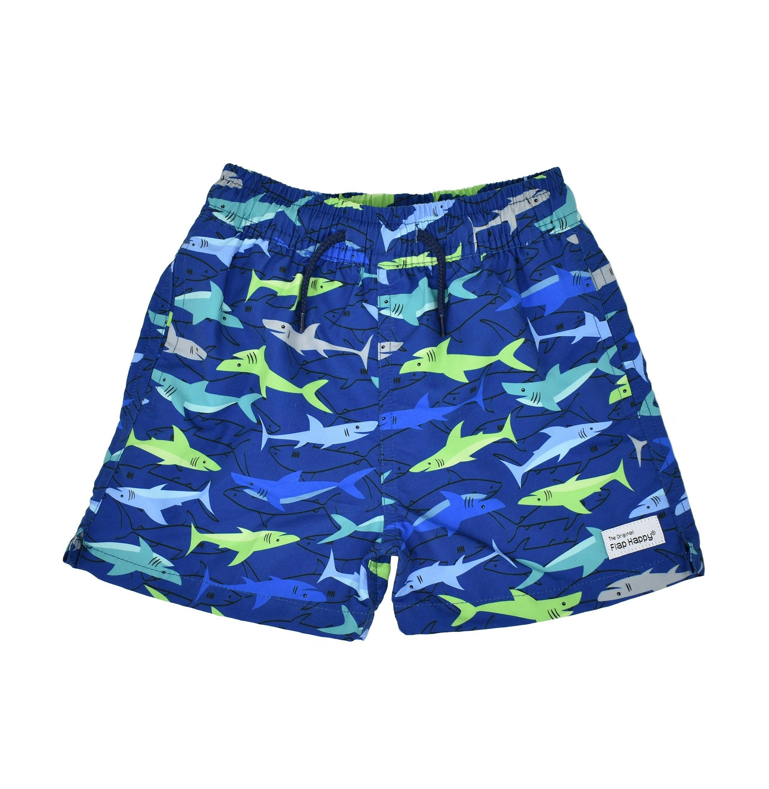 UPF 50+ Wesley Swim Trunks with Mesh Liner - Sharky
