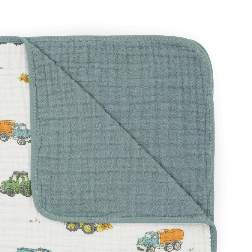 Original Cotton Muslin Quilt - Work Trucks