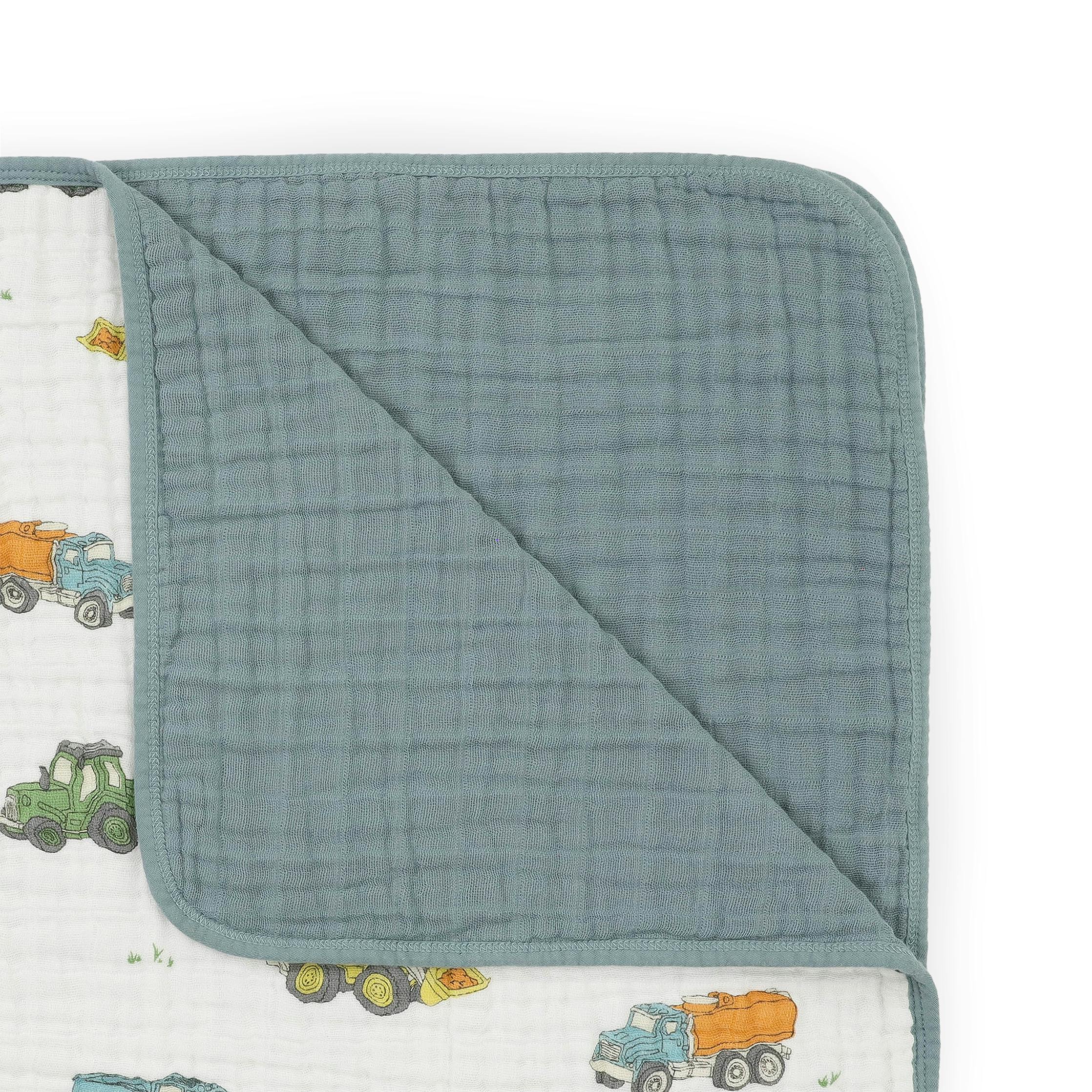 Original Cotton Muslin Quilt - Work Trucks