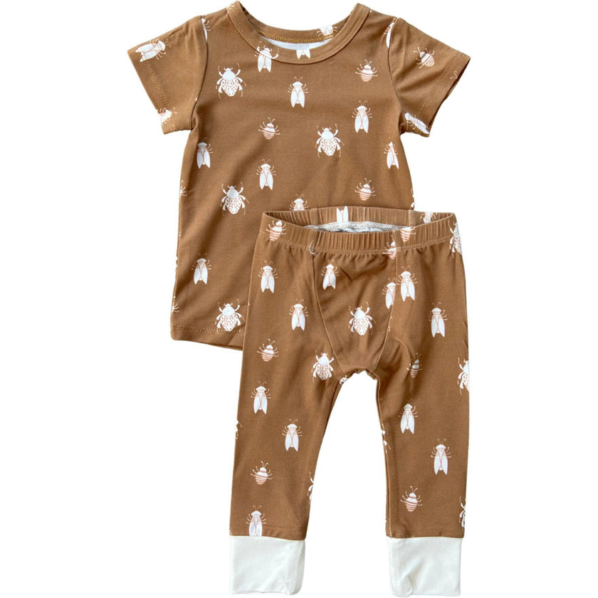 Short Sleeve Lounge Set Retro Banner