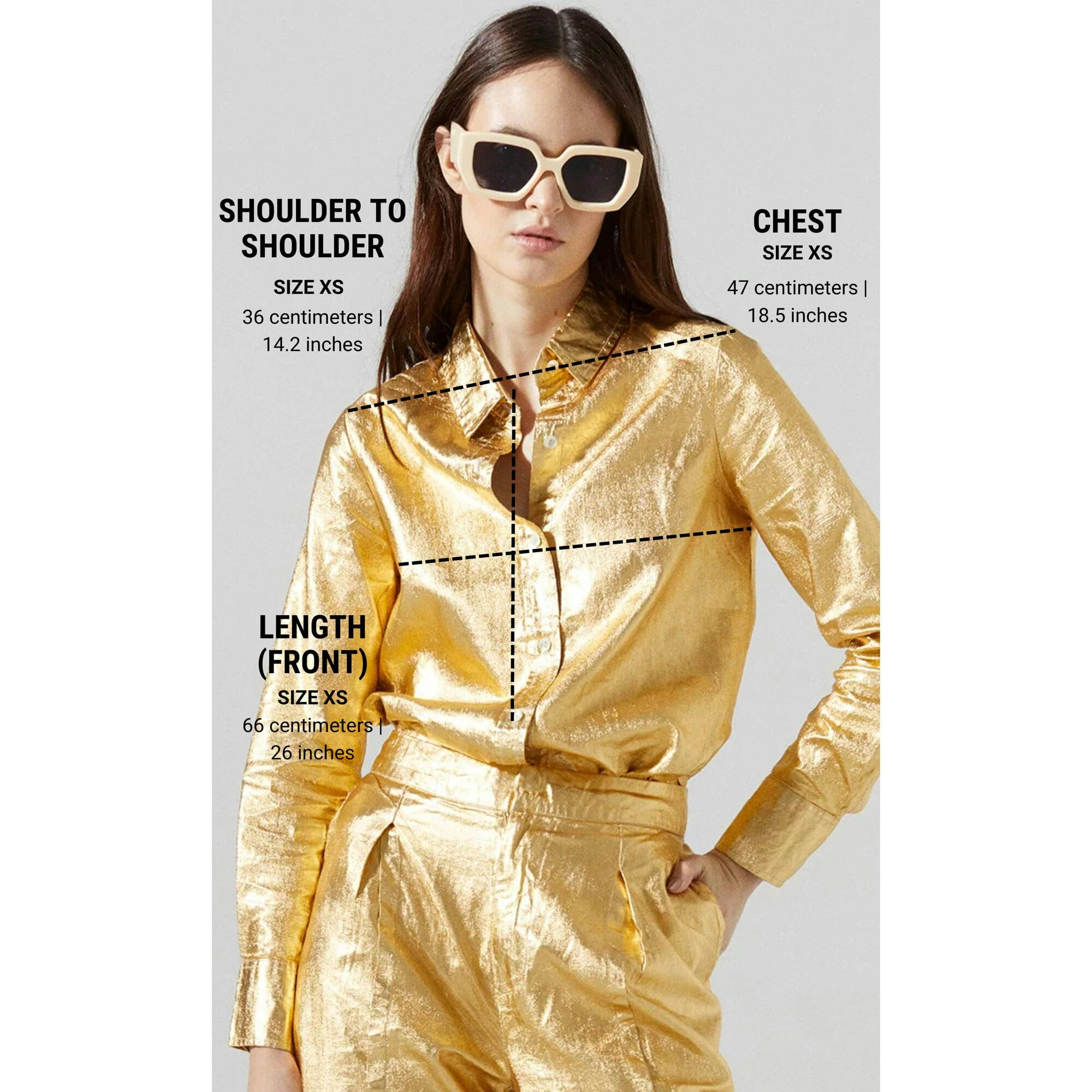 San Marino Metallic Linen Shirt - Silver