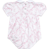 Pink Bears Trellace Smocked Bubble
