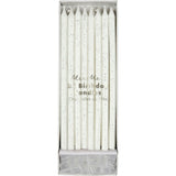 Silver Glitter Candles