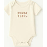 Beach Babe Clay Organic Cotton Short Sleeve Baby Bodysuit
