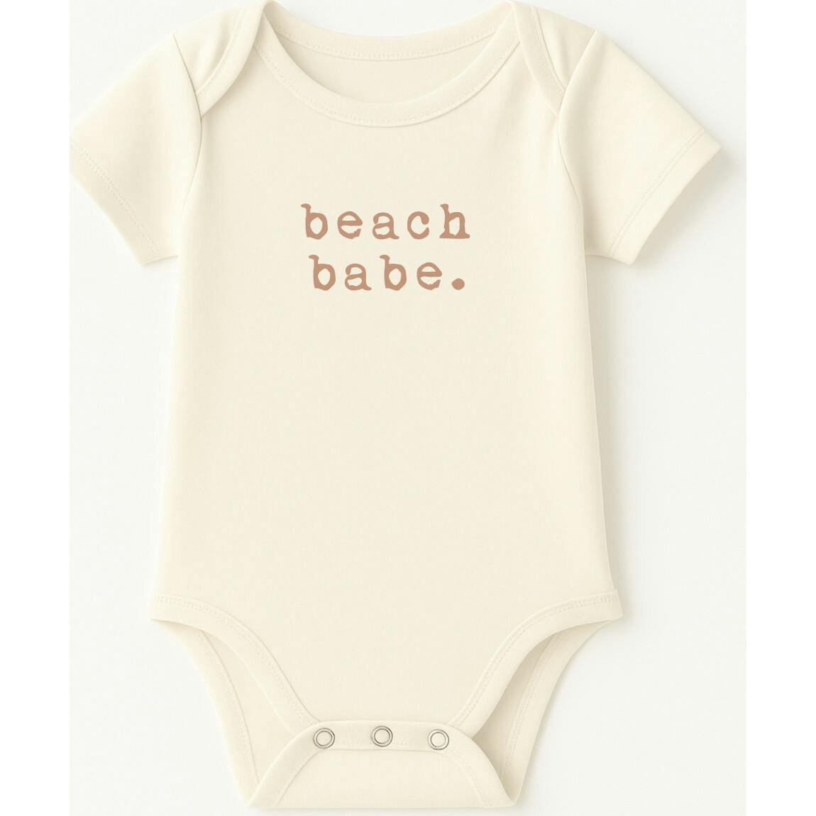 Beach Babe Clay Organic Cotton Short Sleeve Baby Bodysuit